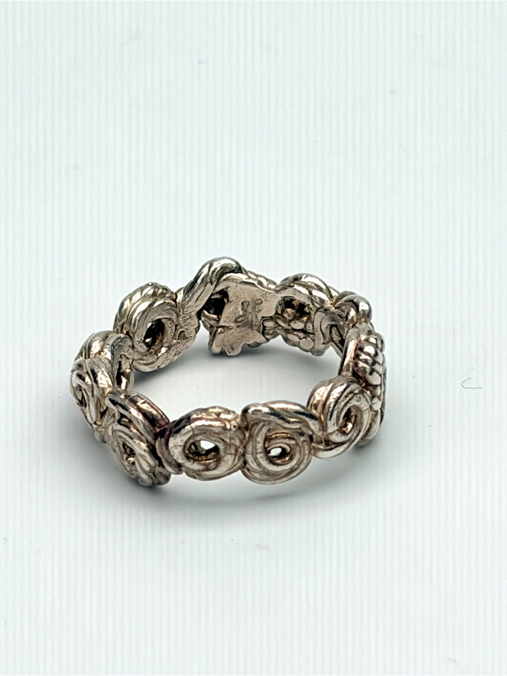 Susan Freda Signed Artisan One of a Kind Sterling Silver Spiral Knot Ring